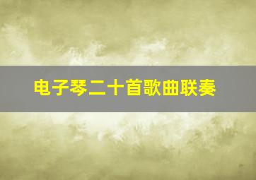 电子琴二十首歌曲联奏