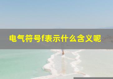 电气符号f表示什么含义呢