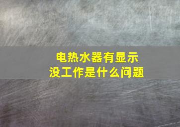 电热水器有显示没工作是什么问题