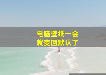 电脑壁纸一会就变回默认了