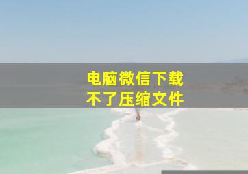 电脑微信下载不了压缩文件