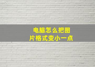 电脑怎么把图片格式变小一点