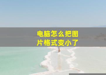 电脑怎么把图片格式变小了