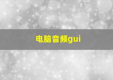 电脑音频gui