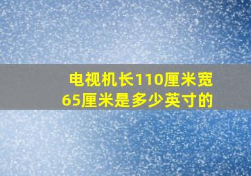 电视机长110厘米宽65厘米是多少英寸的