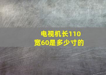 电视机长110宽60是多少寸的