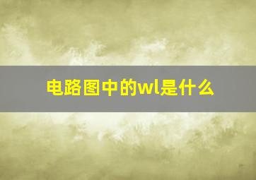 电路图中的wl是什么