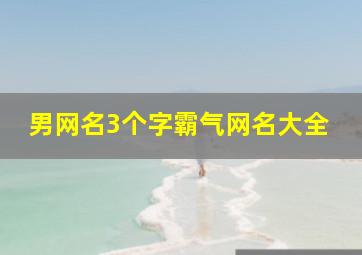 男网名3个字霸气网名大全