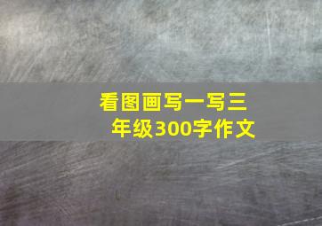 看图画写一写三年级300字作文