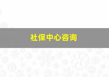 社保中心咨询