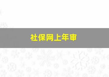 社保网上年审