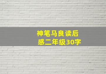 神笔马良读后感二年级30字