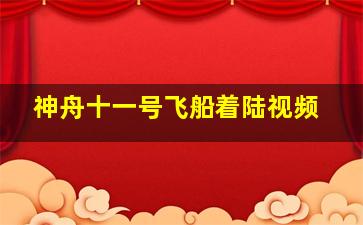 神舟十一号飞船着陆视频