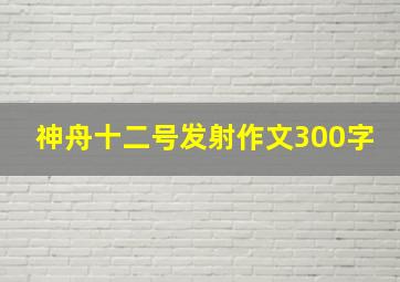 神舟十二号发射作文300字