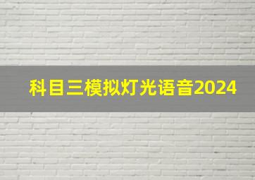 科目三模拟灯光语音2024