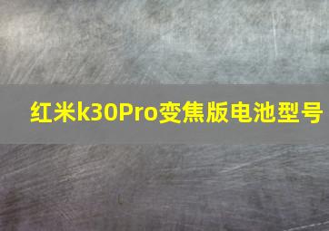 红米k30Pro变焦版电池型号