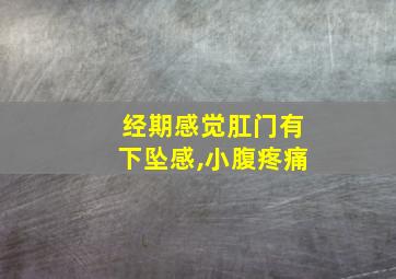 经期感觉肛门有下坠感,小腹疼痛