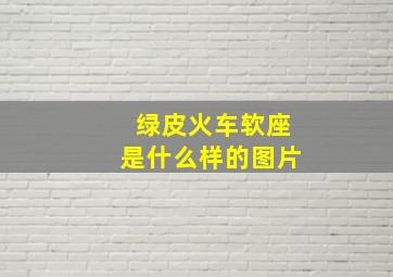 绿皮火车软座是什么样的图片