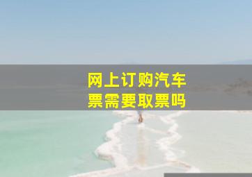 网上订购汽车票需要取票吗