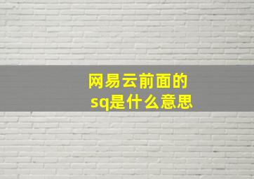 网易云前面的sq是什么意思