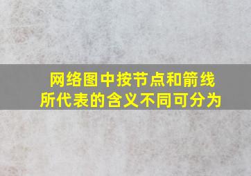 网络图中按节点和箭线所代表的含义不同可分为