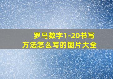 罗马数字1-20书写方法怎么写的图片大全