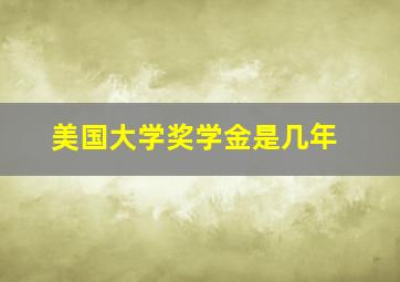 美国大学奖学金是几年