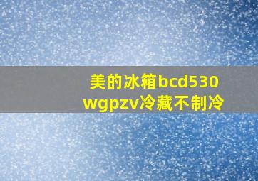 美的冰箱bcd530wgpzv冷藏不制冷