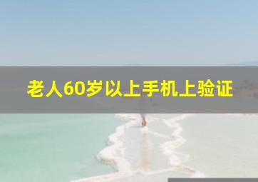 老人60岁以上手机上验证