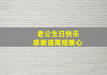 老公生日快乐感谢语简短暖心