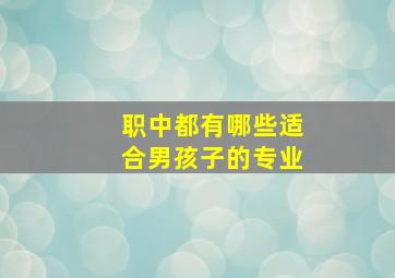 职中都有哪些适合男孩子的专业