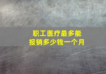 职工医疗最多能报销多少钱一个月