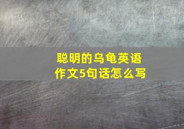 聪明的乌龟英语作文5句话怎么写