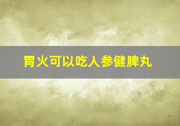 胃火可以吃人参健脾丸