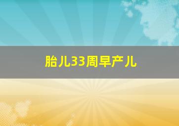 胎儿33周早产儿