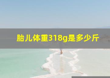 胎儿体重318g是多少斤