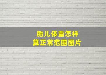 胎儿体重怎样算正常范围图片