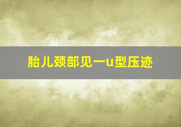 胎儿颈部见一u型压迹