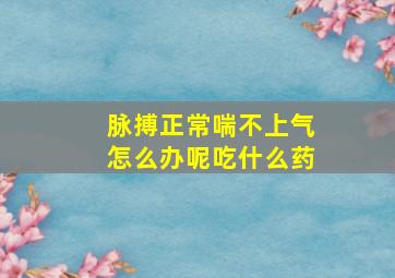 脉搏正常喘不上气怎么办呢吃什么药