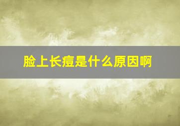 脸上长痘是什么原因啊