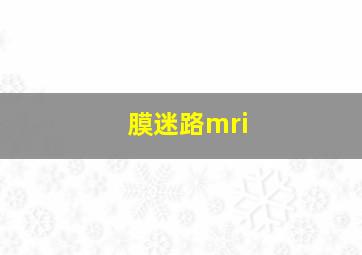 膜迷路mri