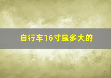 自行车16寸是多大的