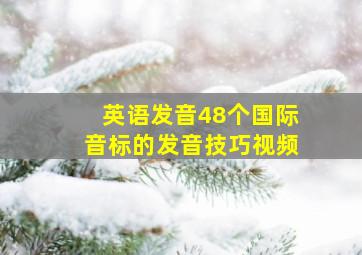 英语发音48个国际音标的发音技巧视频