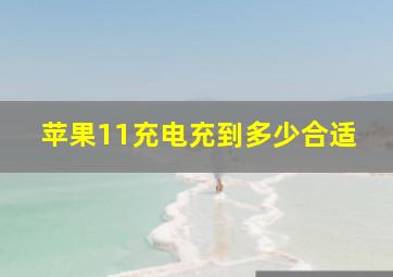 苹果11充电充到多少合适