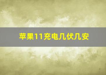 苹果11充电几伏几安