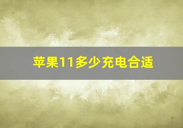 苹果11多少充电合适