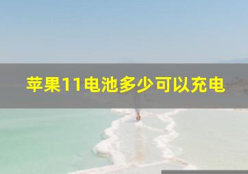 苹果11电池多少可以充电