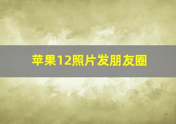 苹果12照片发朋友圈