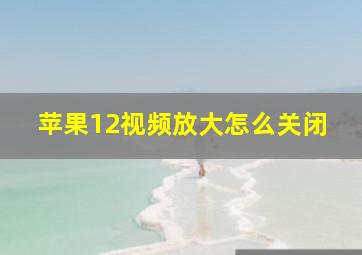 苹果12视频放大怎么关闭