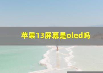 苹果13屏幕是oled吗